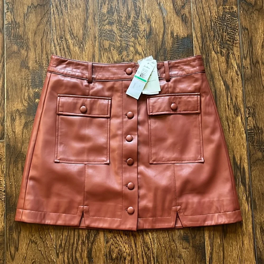 NWT!!  Sam Edelman faux leather skirt, size large - Picture 4 of 13
